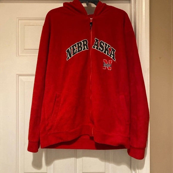 Vintage Starter University of Nebraska Fleece Zipper Jacket Men’s Size XL - Picture 1 of 7